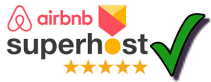 Badge di superhost Airbnb a 5 stelle